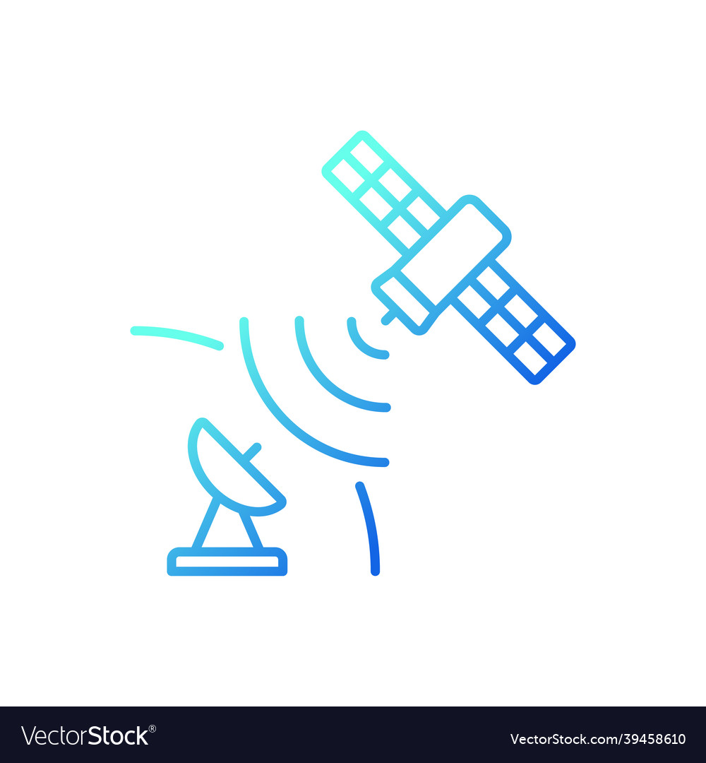 Satellite signal gradient linear icon