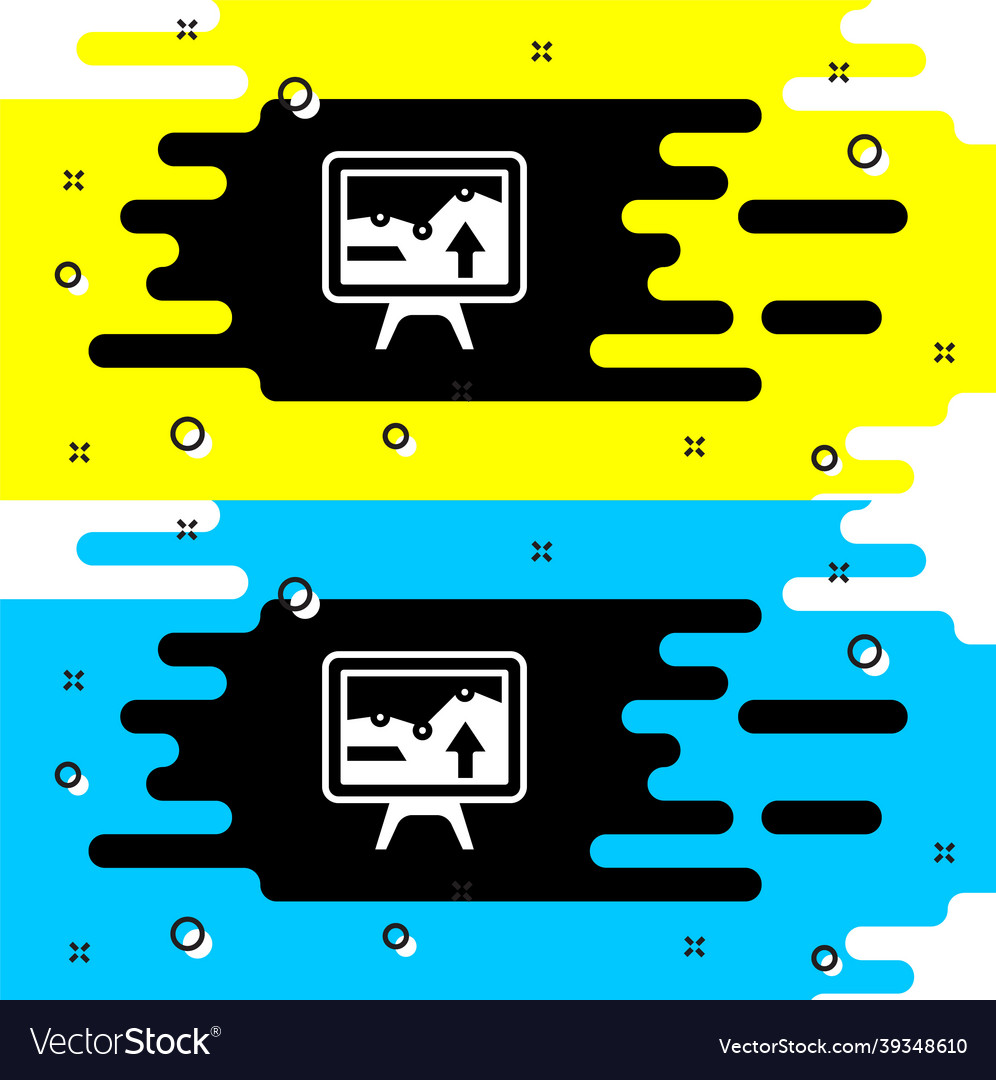 White computer monitor with graph chart icon