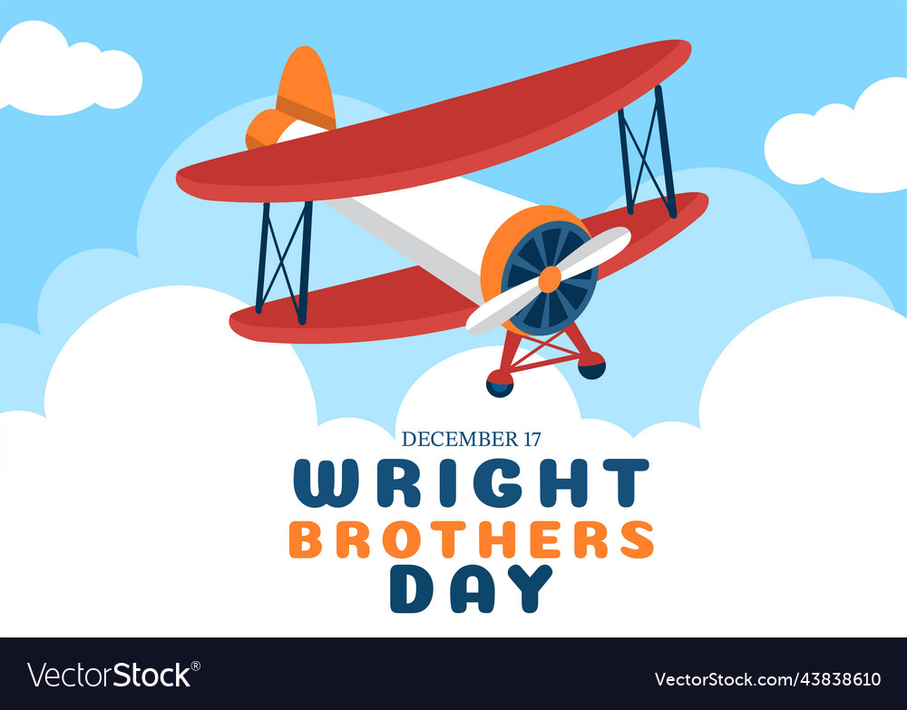 Wright brothers day on december 17th template