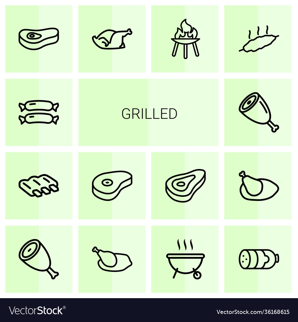 14 grilled icons