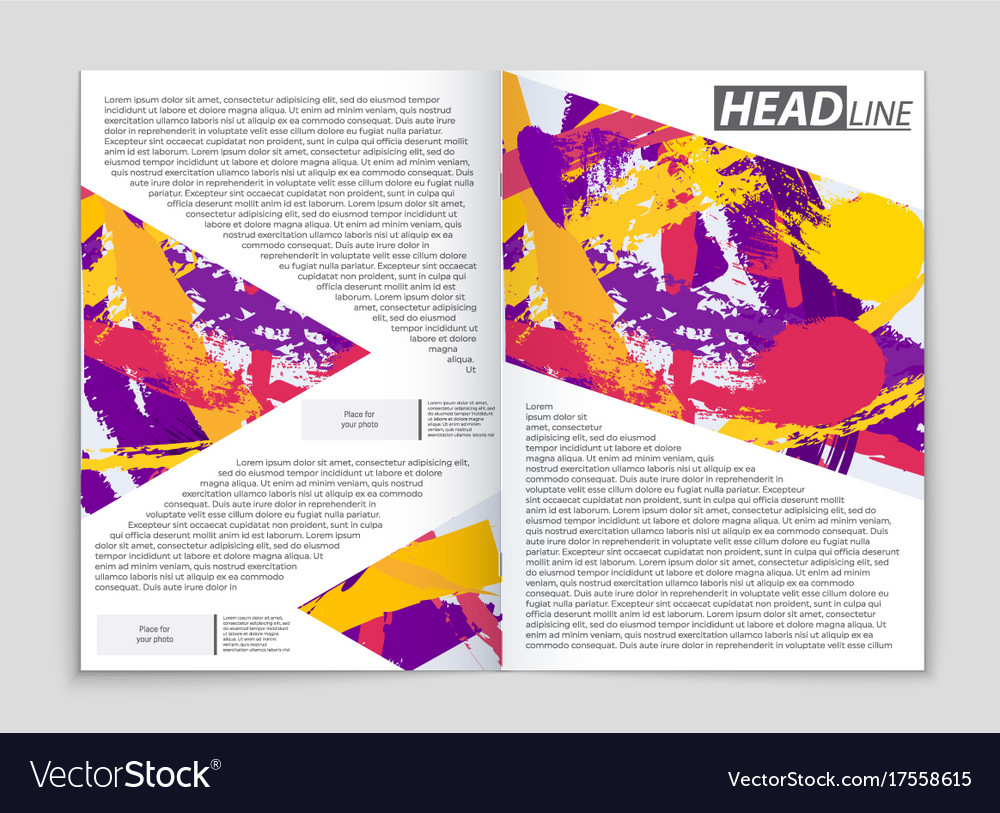 Abstract layout background set for art