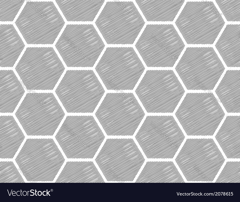 Design seamless monochrome hexagon pattern