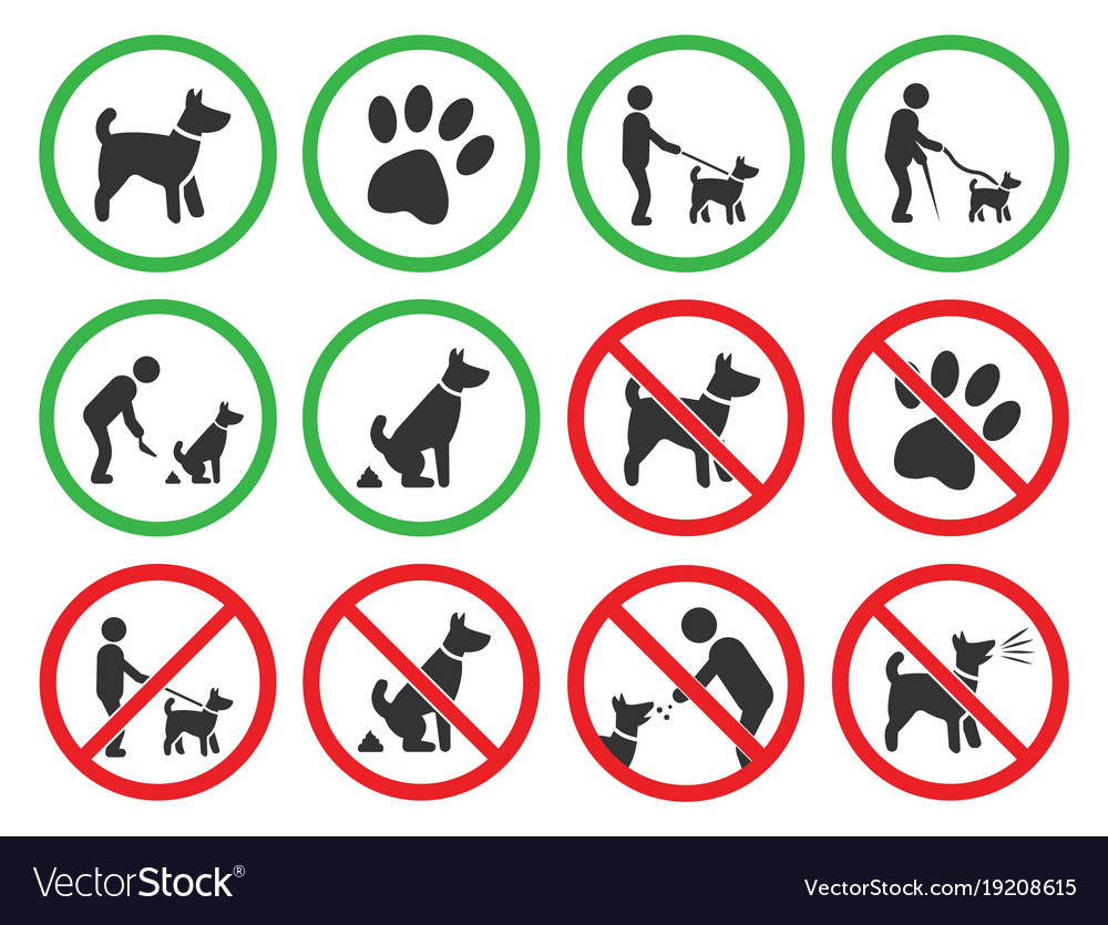 dog-friendly-and-restriction-signs-royalty-free-vector-image