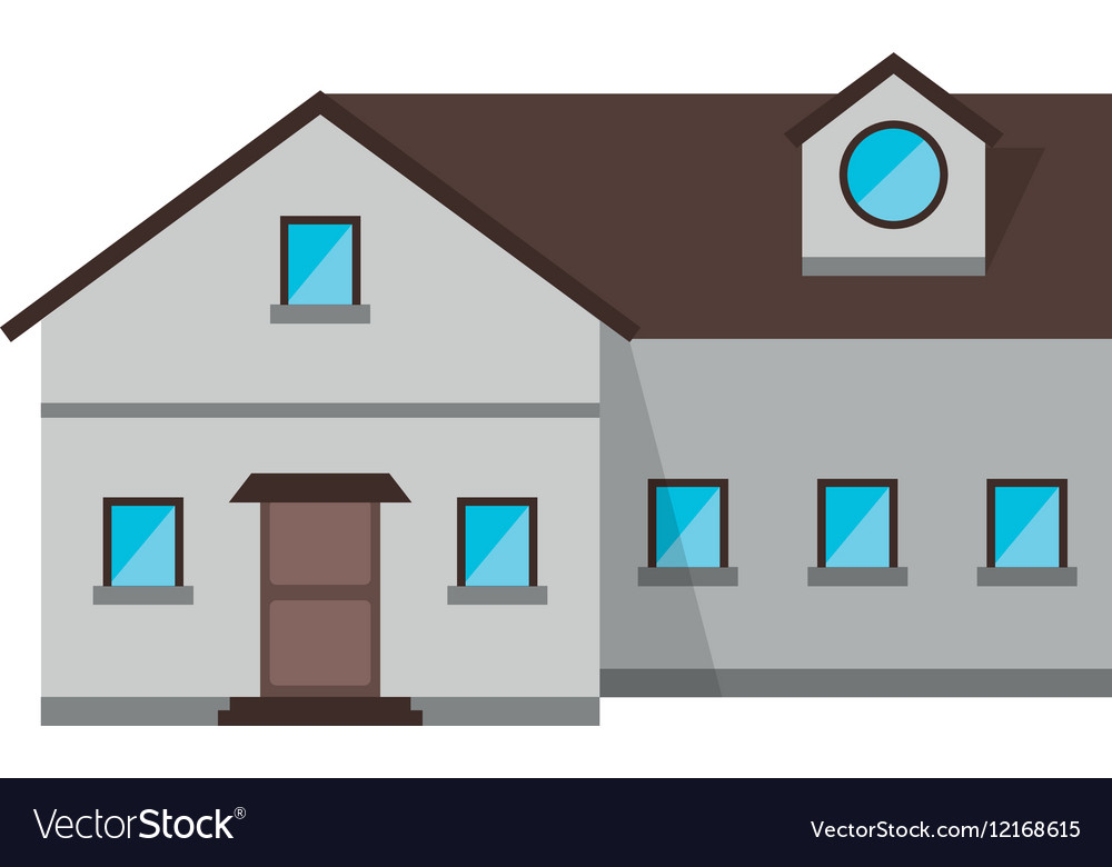 Family house exterior concept design Royalty Free Vector