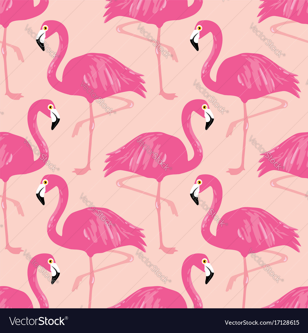 Flamingo Pattern - Seamless Pink
