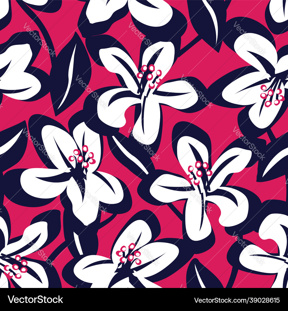 Floral seamless pattern background Royalty Free Vector Image
