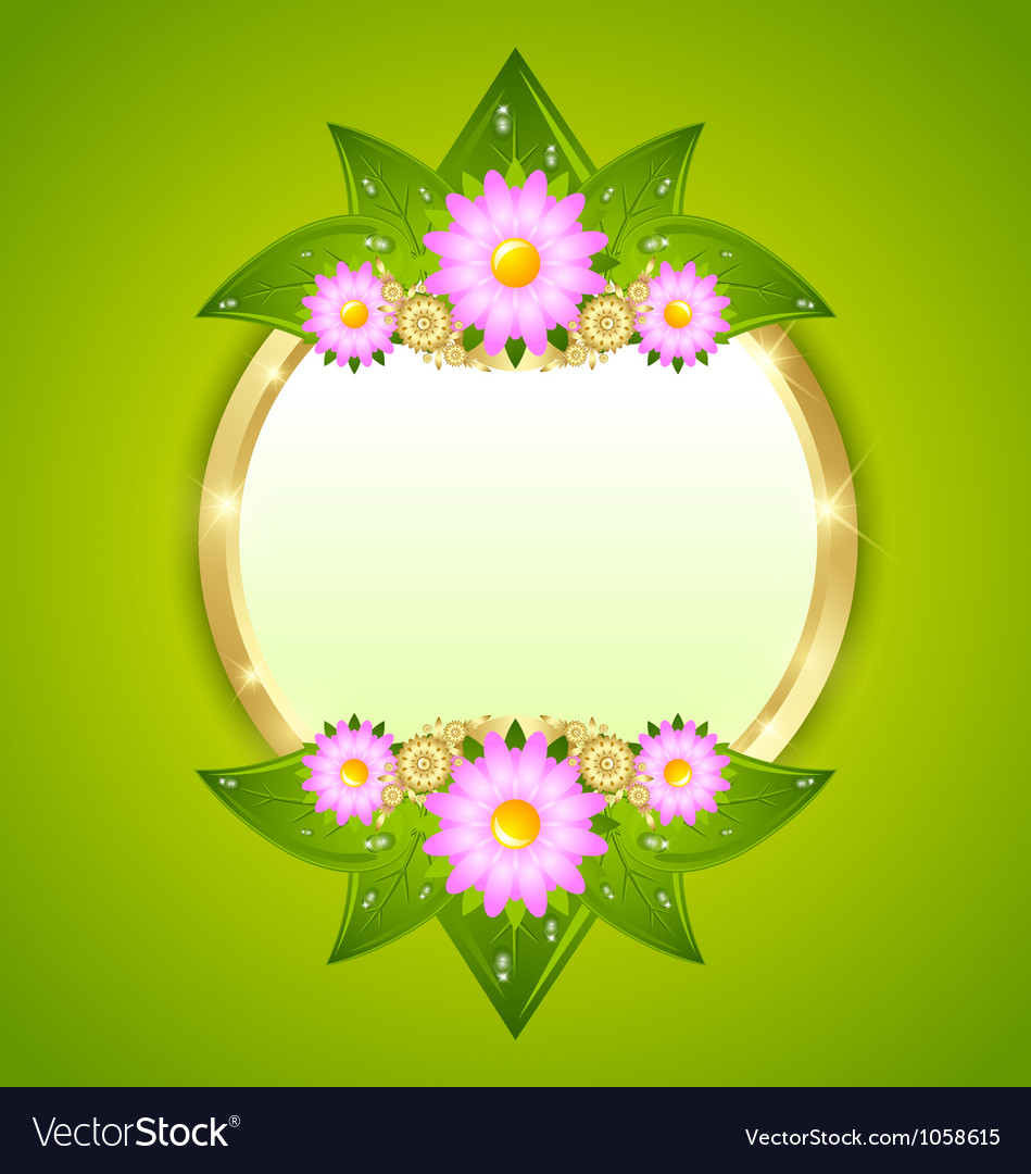 flower plaque template royalty free vector image
