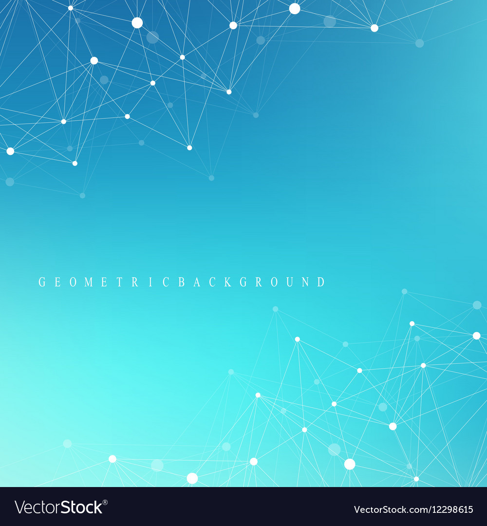 Geometric graphic background molecule Royalty Free Vector