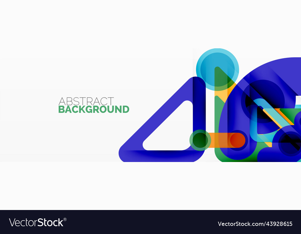 Geometric primitives lines circles abstract vector image Geometric primitives lines circles abstract