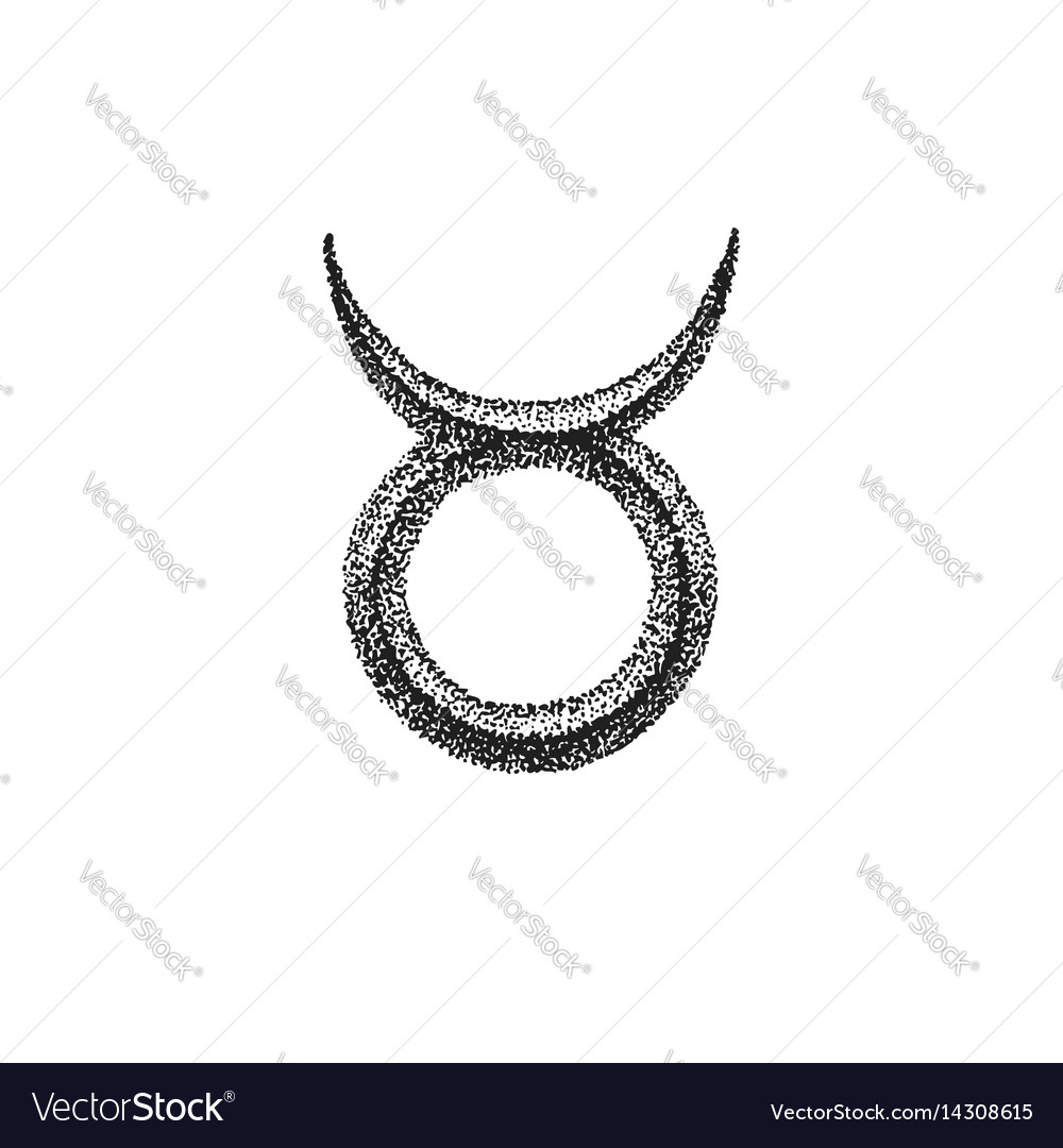 Hand drawn taurus zodiac sign Royalty Free Vector Image