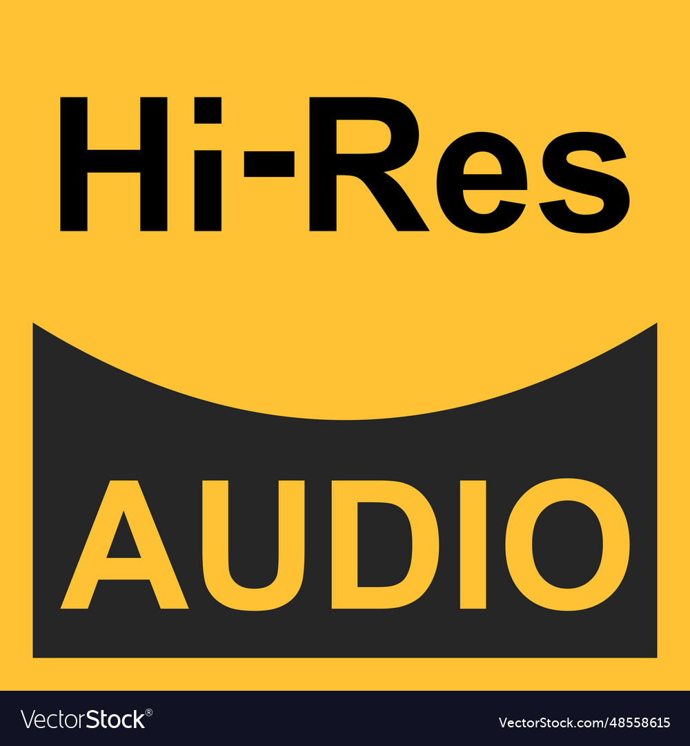 High resolution audio signals sign icon hi res