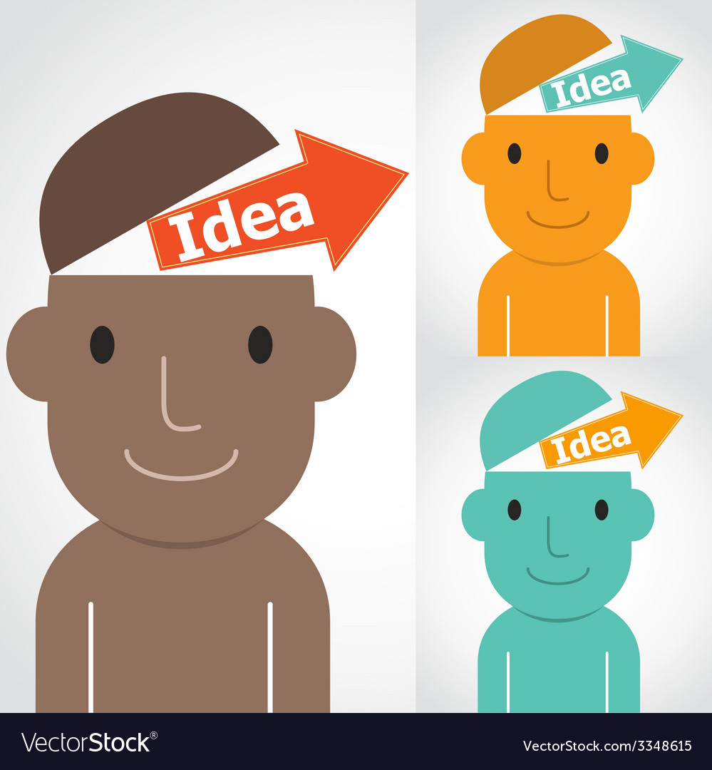 Idea man Royalty Free Vector Image - VectorStock