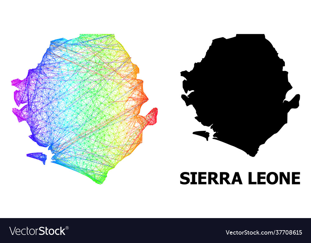 Linear map sierra leone with spectrum gradient Vector Image Linear map sierra leone with spectrum gradient