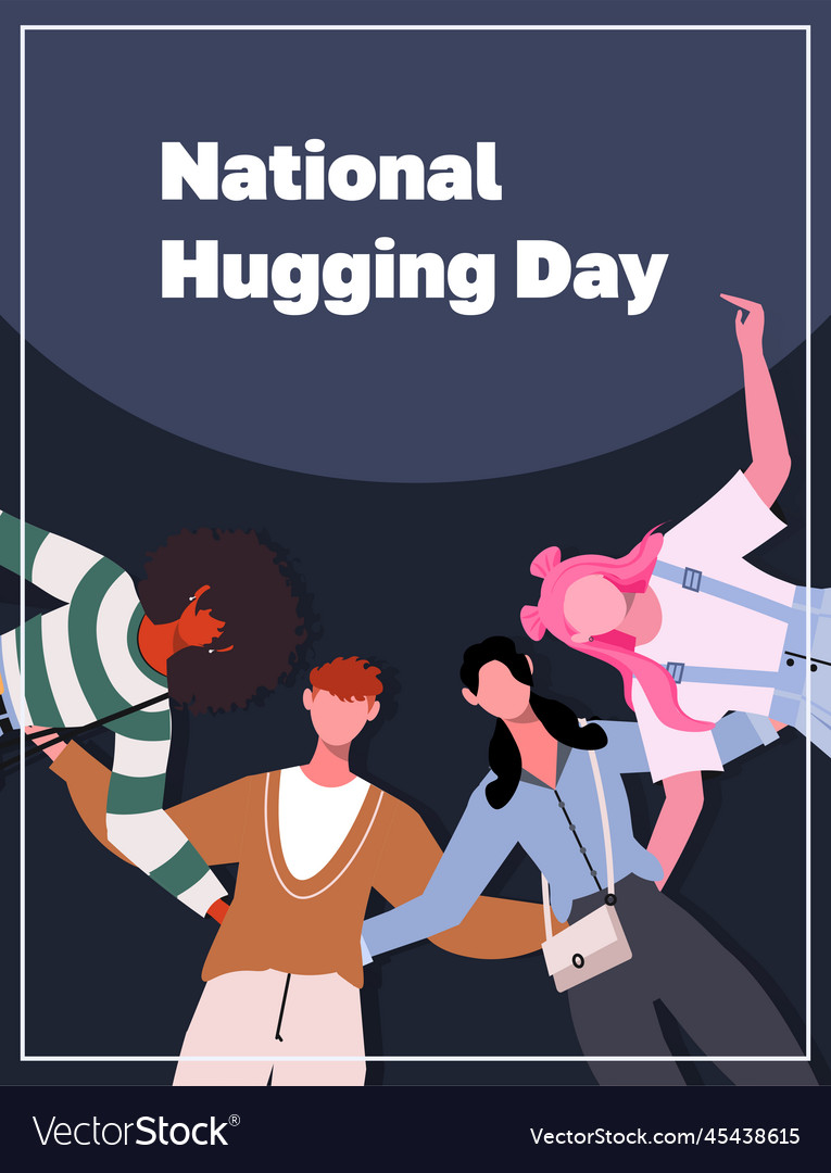 National hugging day Royalty Free Vector Image