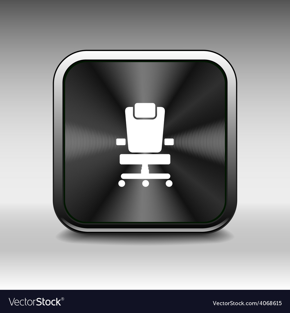 Office chair icon business seat shape equipment