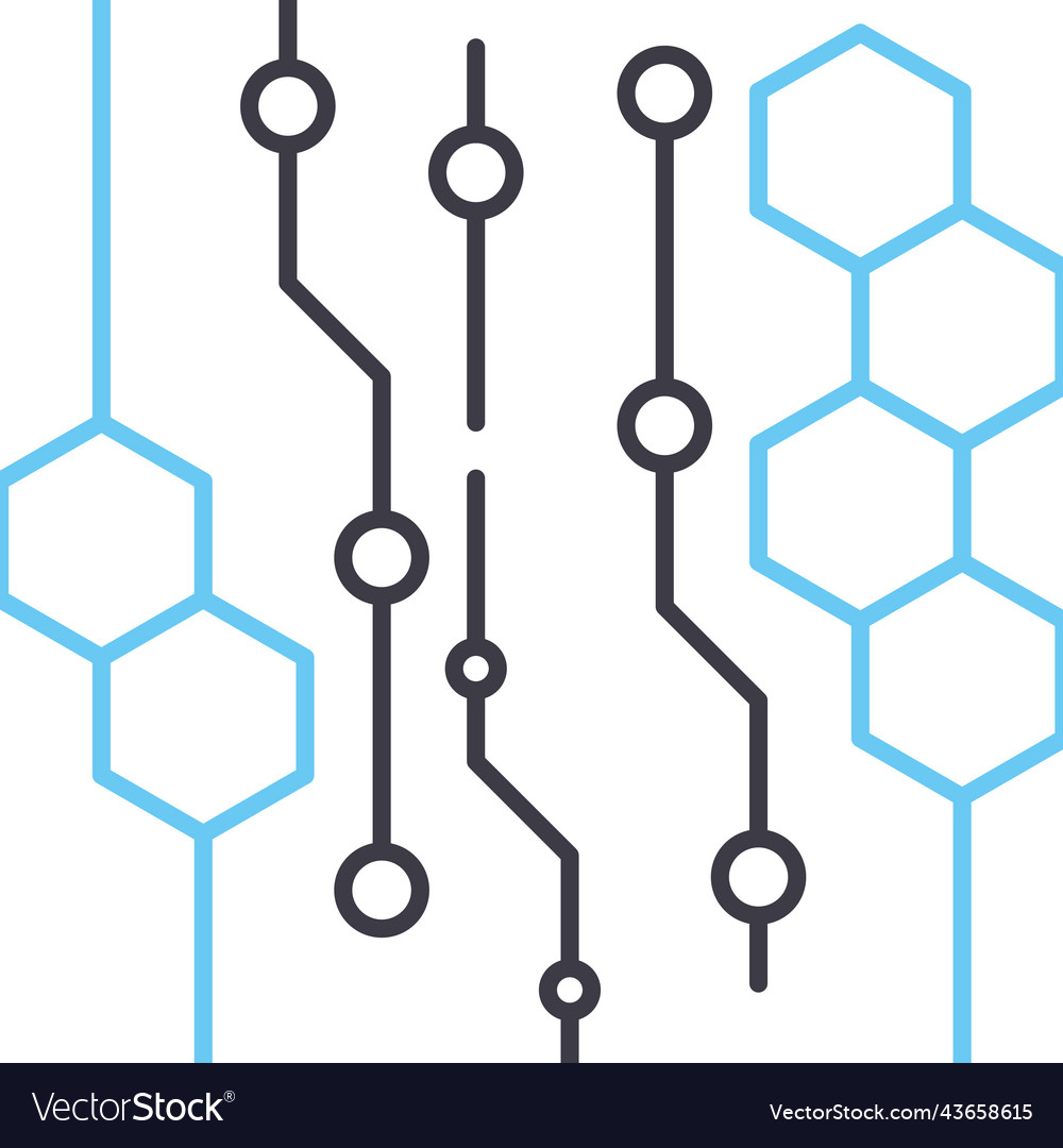 Pattern system line icon outline symbol Vector Image Pattern system line icon outline symbol
