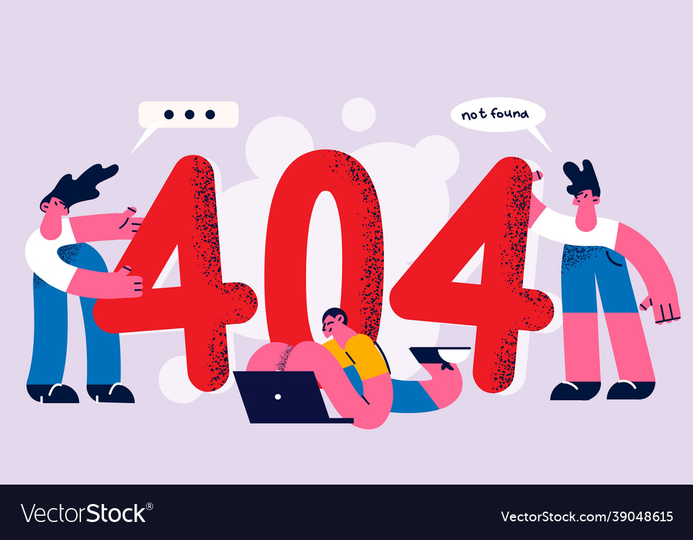 Problem and error online concept vector image Problem and error online concept