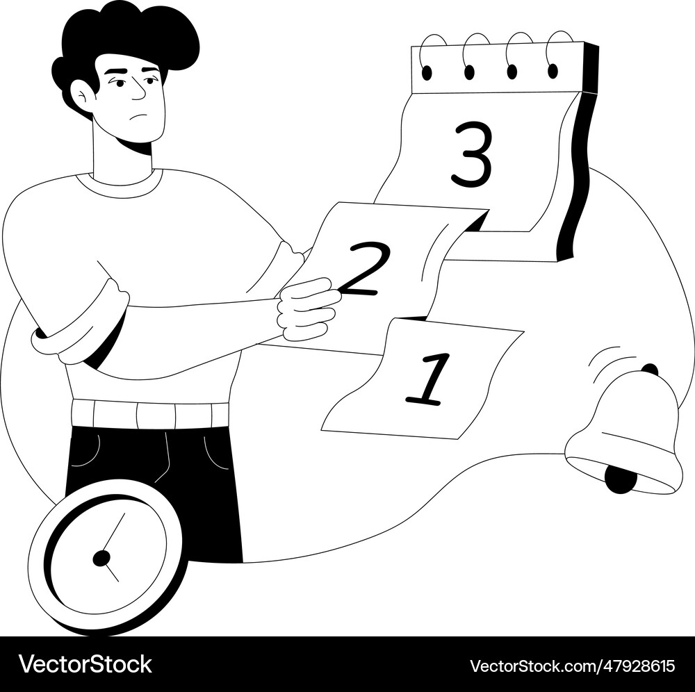 Schedule management Royalty Free Vector Image - VectorStock