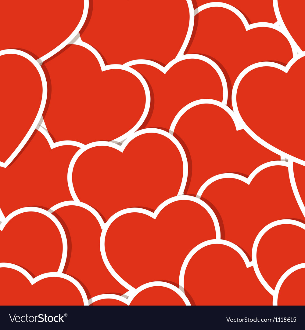 Seamless heart background Royalty Free Vector Image