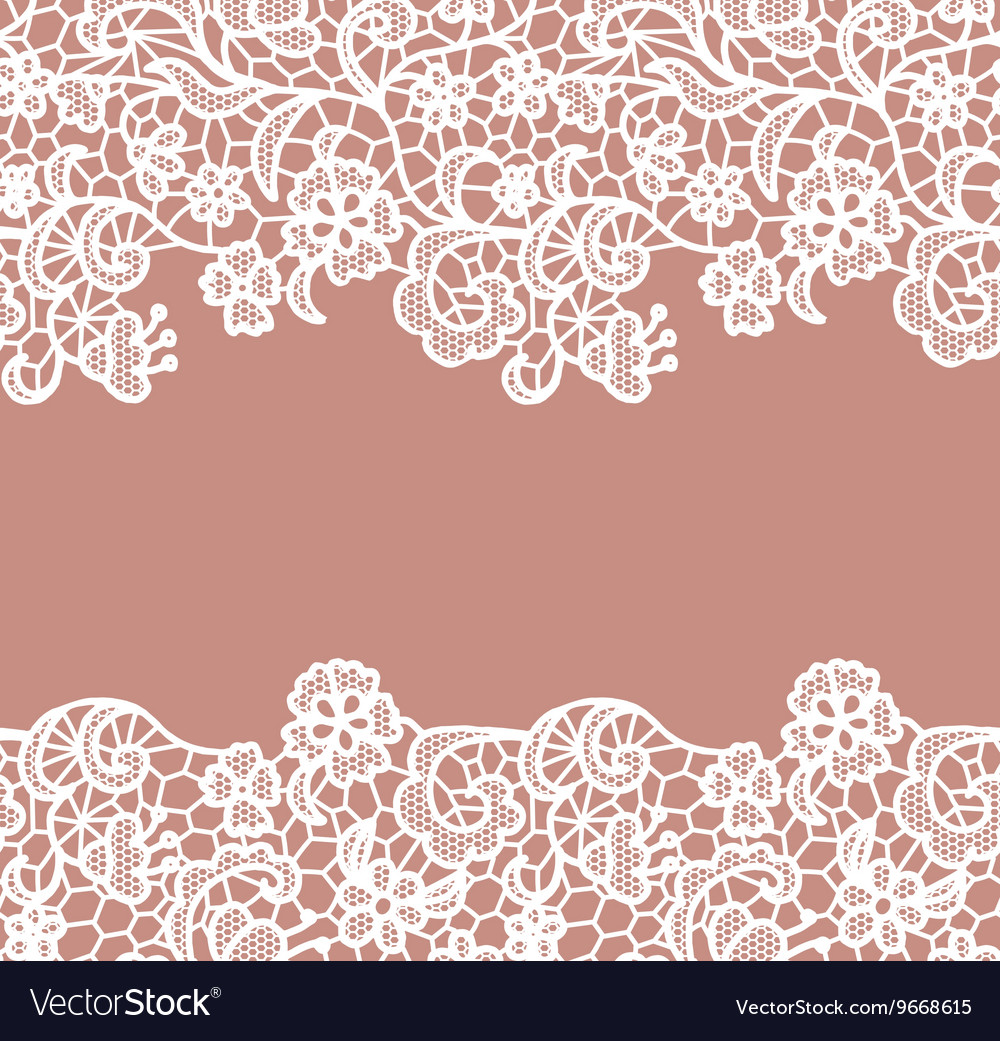 Seamless lace border invitation card