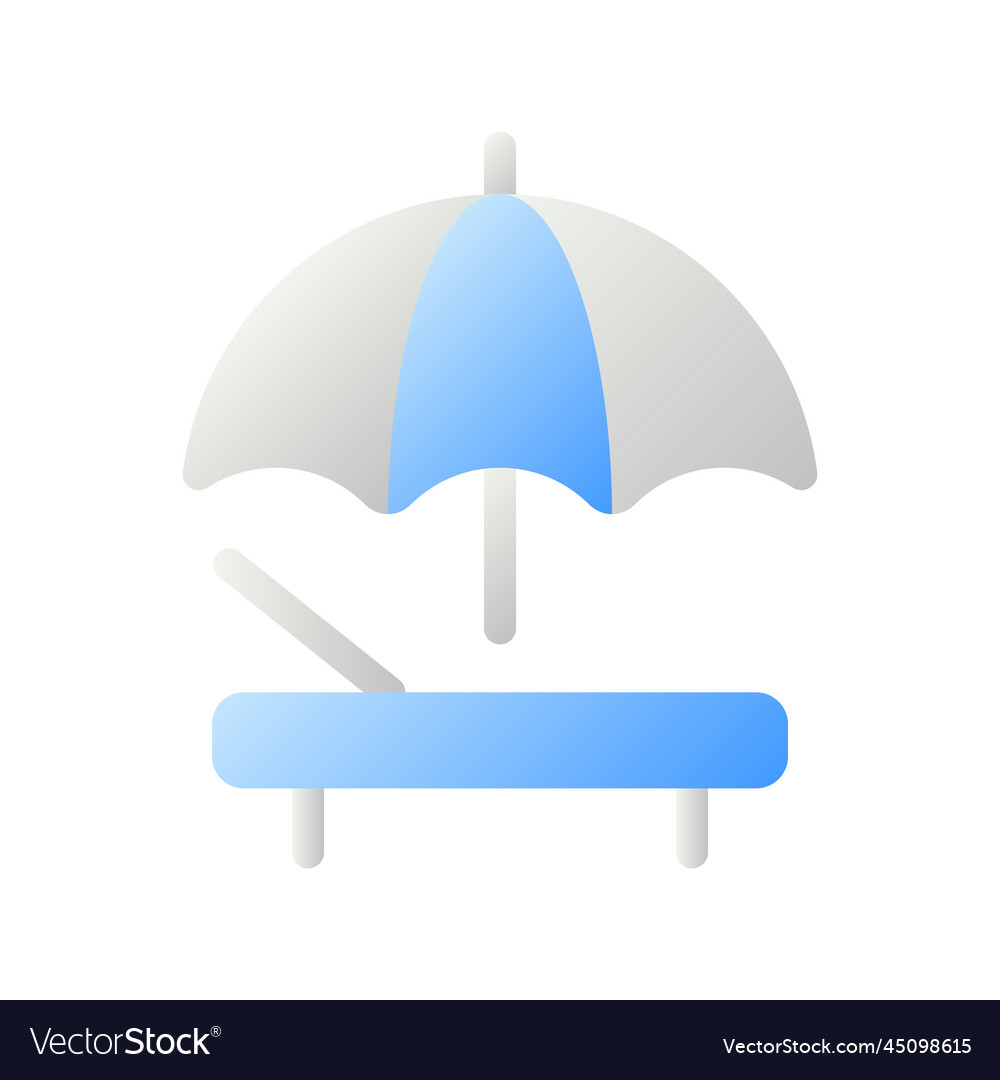 Sunbathing beach area flat gradient two-color ui vector image Sunbathing beach area flat gradient two-color ui