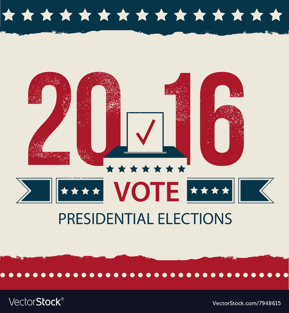 Vote presidential election card presidential Vector Image