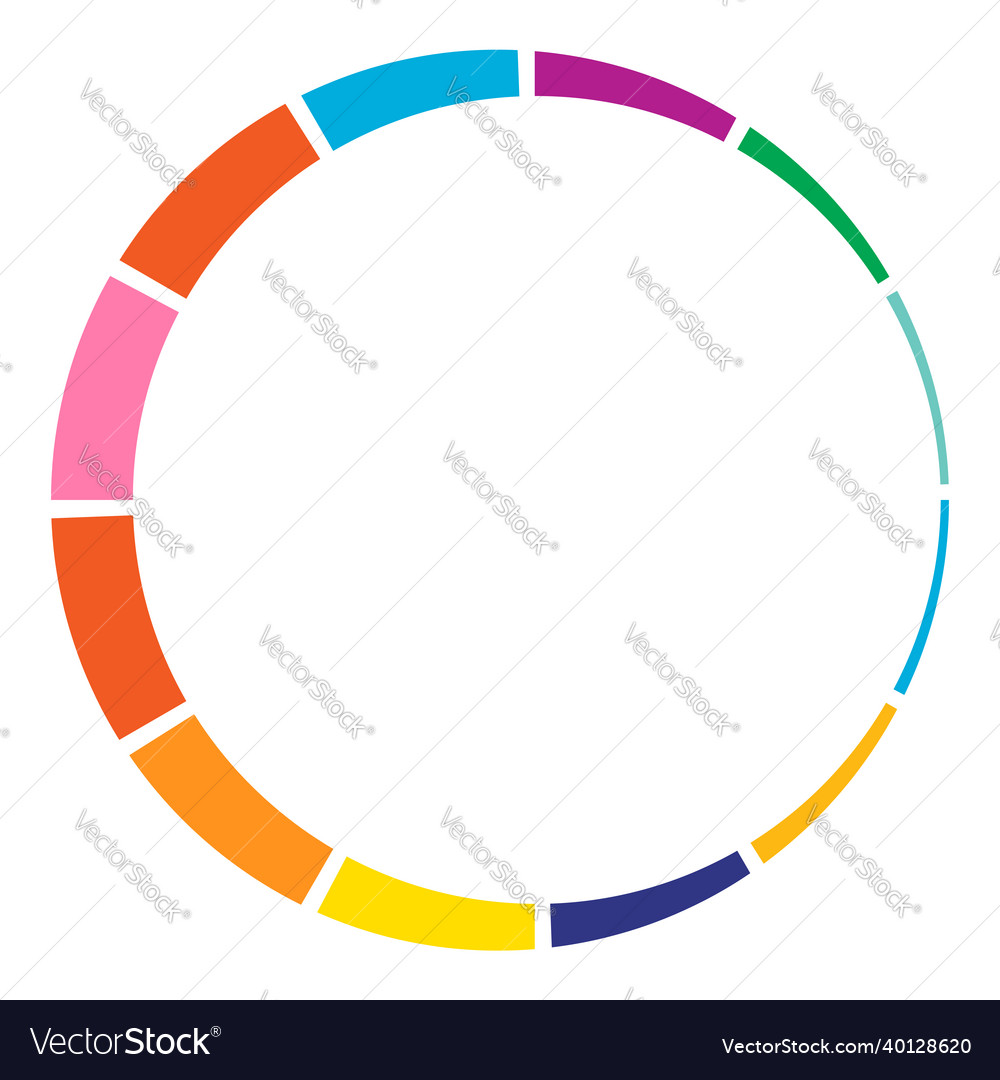 12 Teilschnitt segmentiert Kreis abstrakt gestrichelt vector image 12 Teilschnitt segmentiert Kreis abstrakt gestrichelt