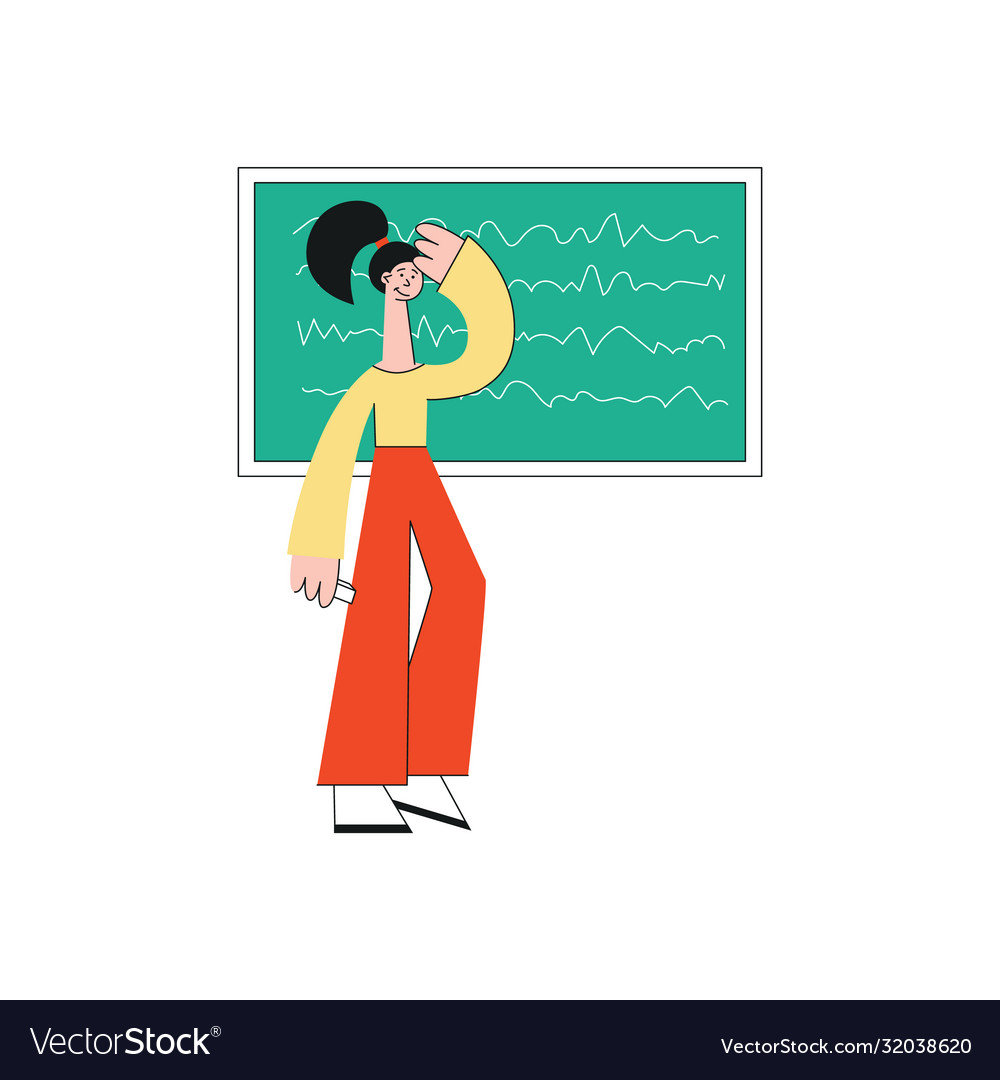Eine junge Brünette Mädchen Student oder Schulmädchen vector image Eine junge Brünette Mädchen Student oder Schulmädchen