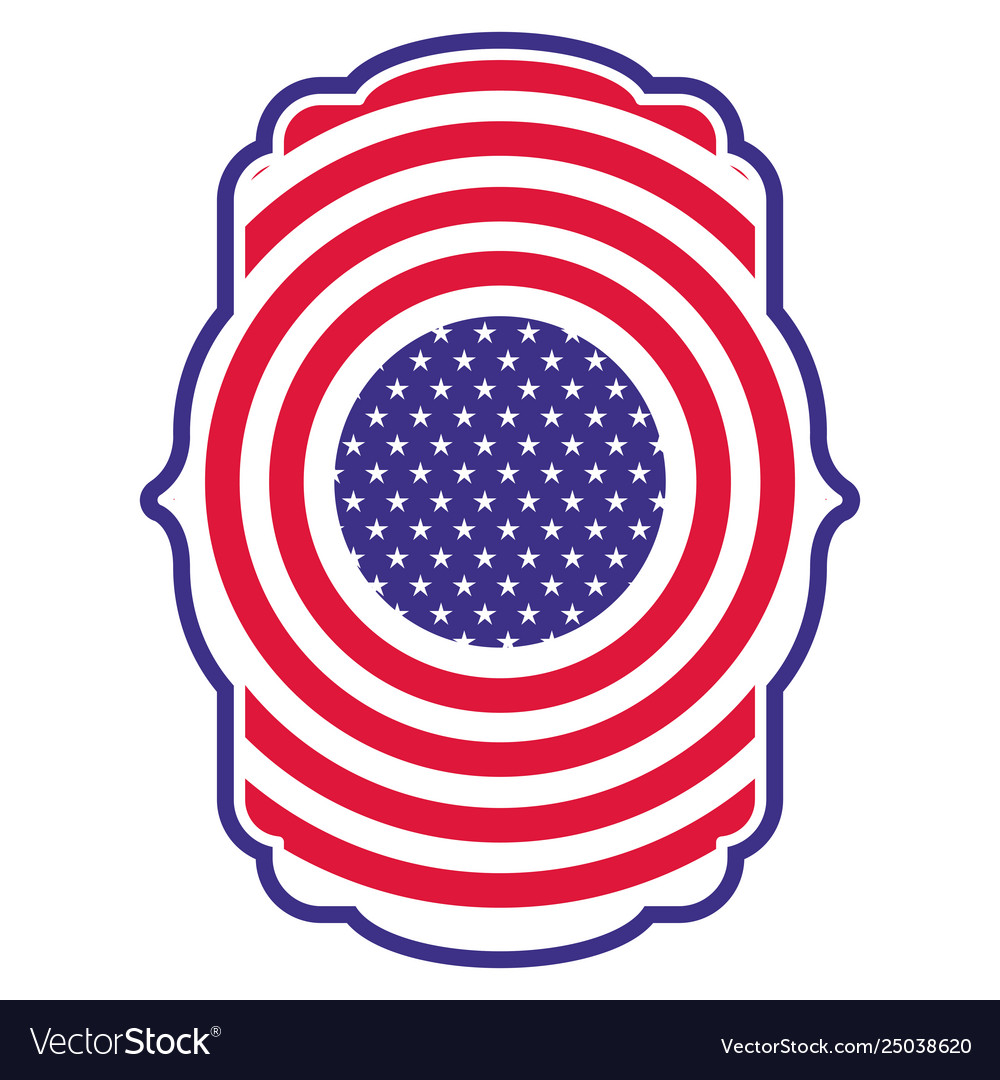 American shield isolated icon