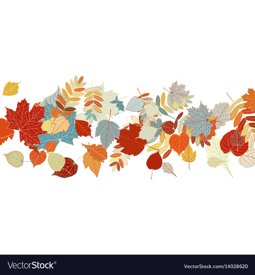 Autumn leaves falling and spinning on white