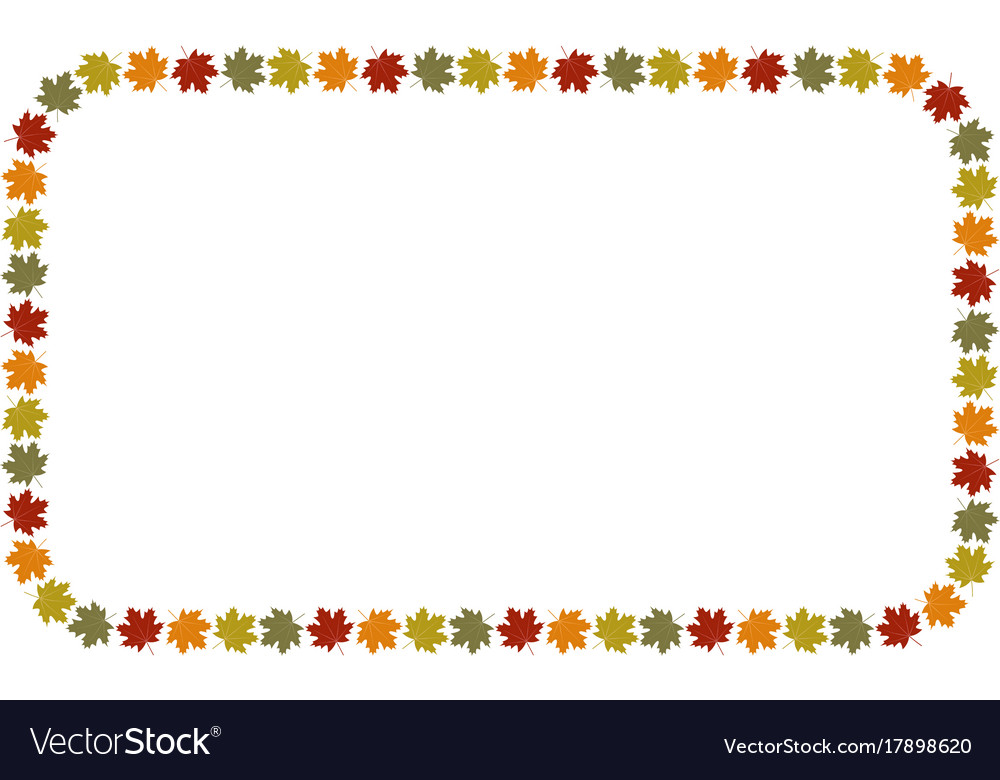 Autumn leaves frame element