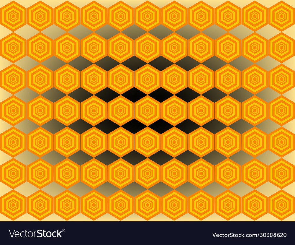 Bee hexagon pattern background