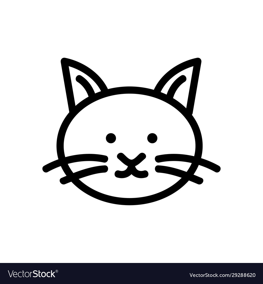 Katzensymbol isolierte Kontur Symbol