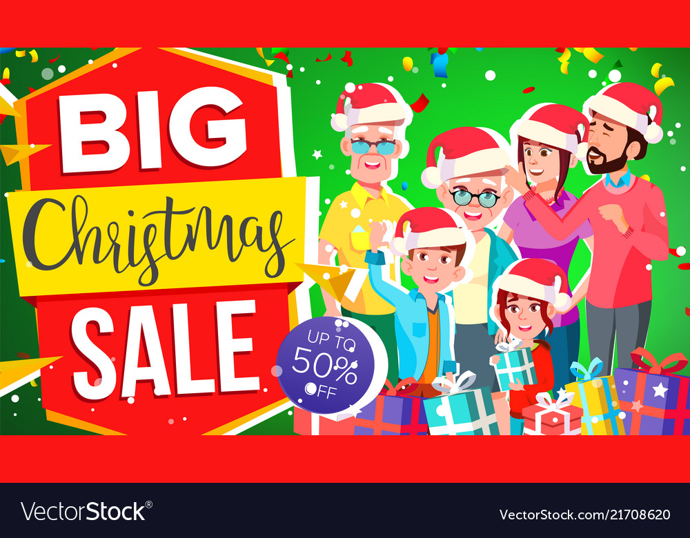 Christmas sale banner super flyer