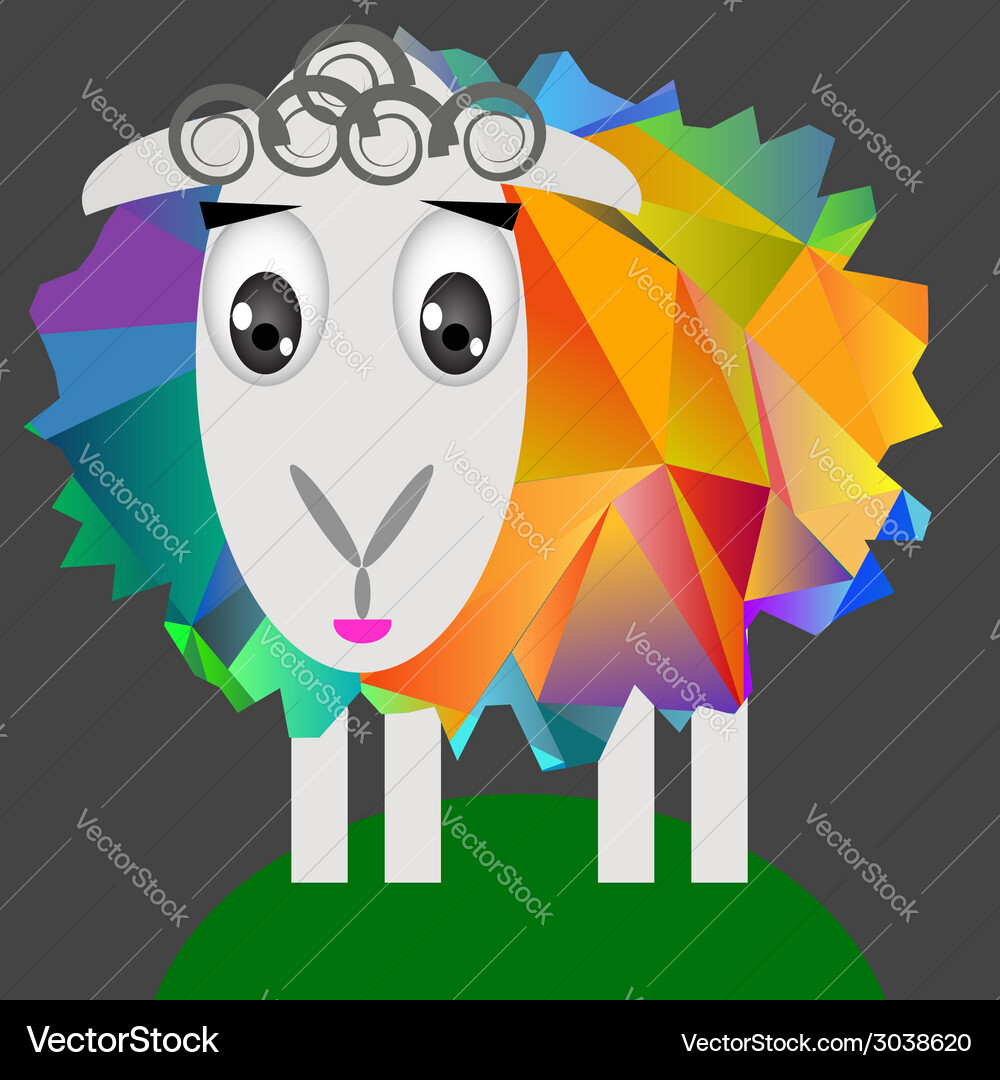 Cute sheep Royalty Free Vector Image - VectorStock