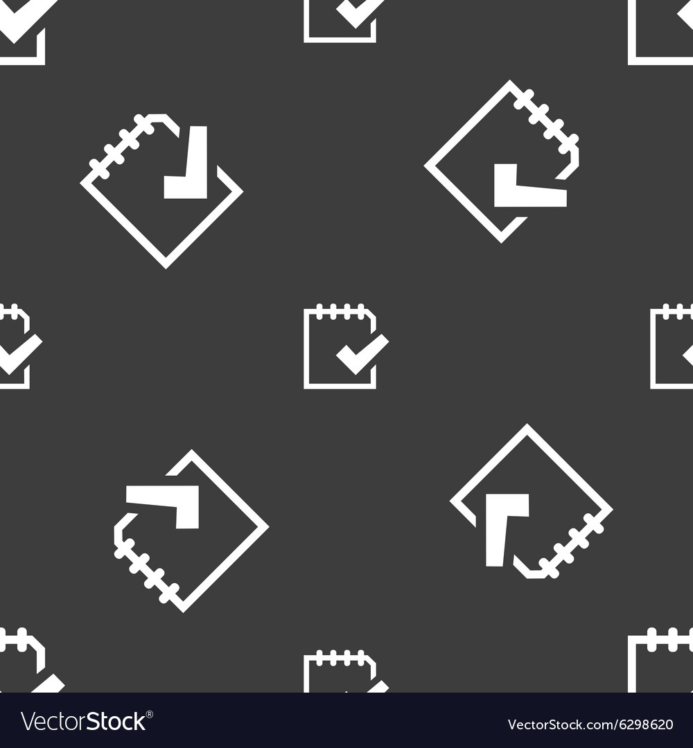 Edit document sign icon seamless pattern on a gray