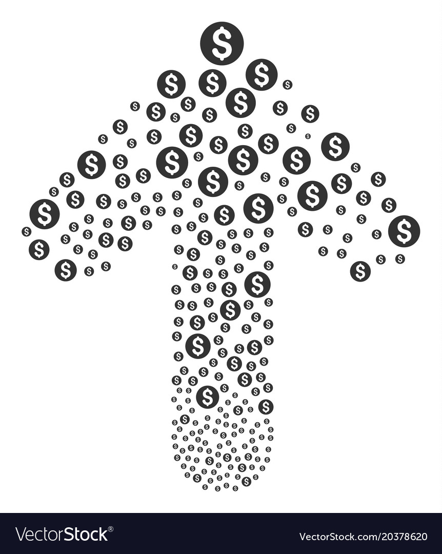 Forward cursor arrow composition with coin
