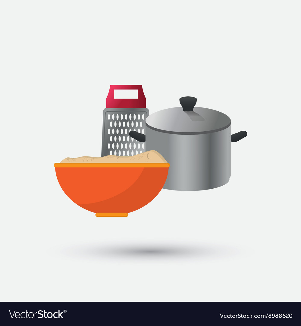 Kitchen design supplies icon white background