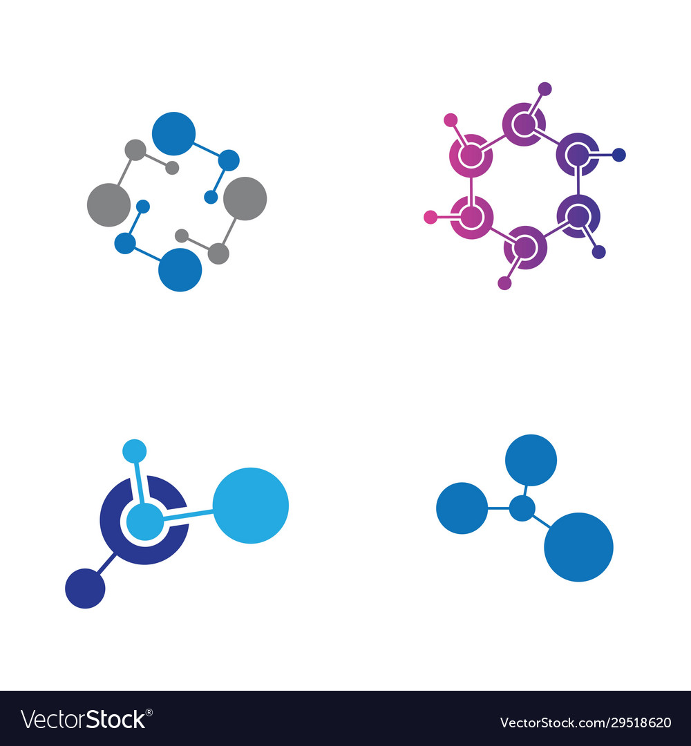 Molecule logo icon Royalty Free Vector Image - VectorStock