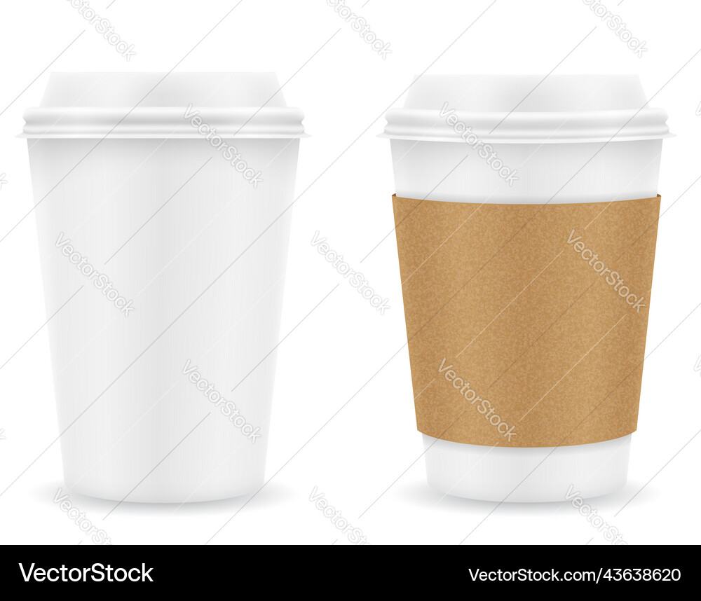 Paper cup for coffee stock Royalty Free Vector Image