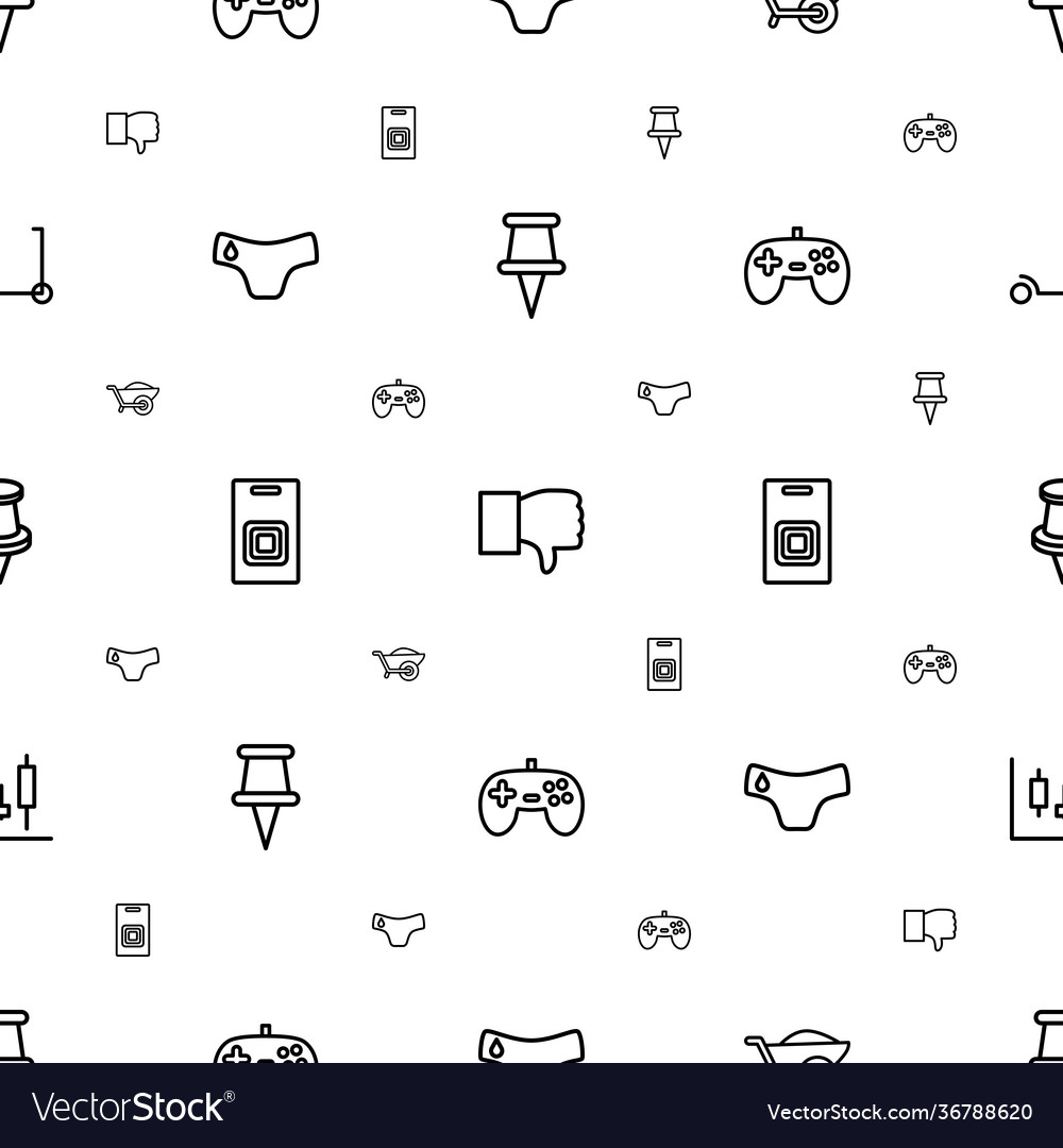 Push icons pattern seamless white background