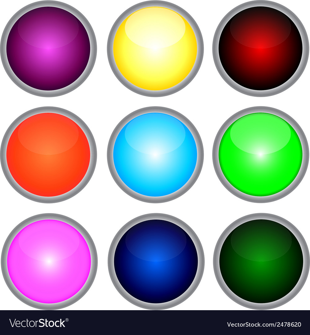 Set of colored web buttons