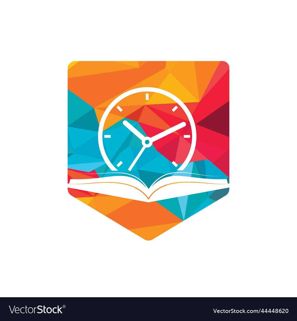 Study time logo design template Royalty Free Vector Image