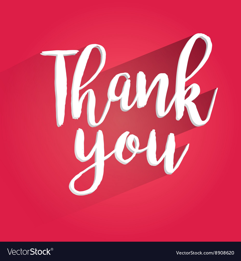 Thank you lettering design Royalty Free Vector Image