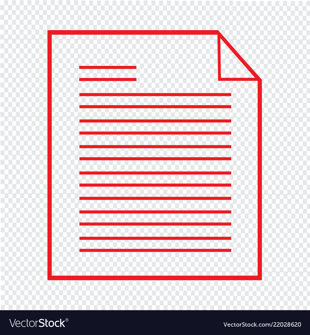 Thin line document icon design