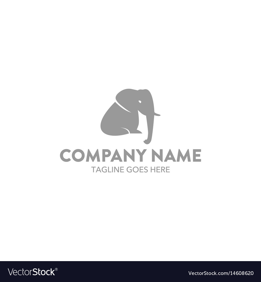 Unique elephant logo Royalty Free Vector Image