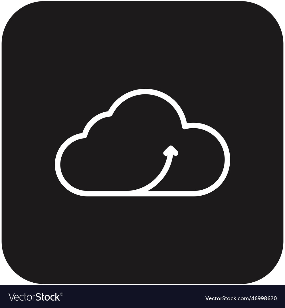 Upload icloud business icon with black filled