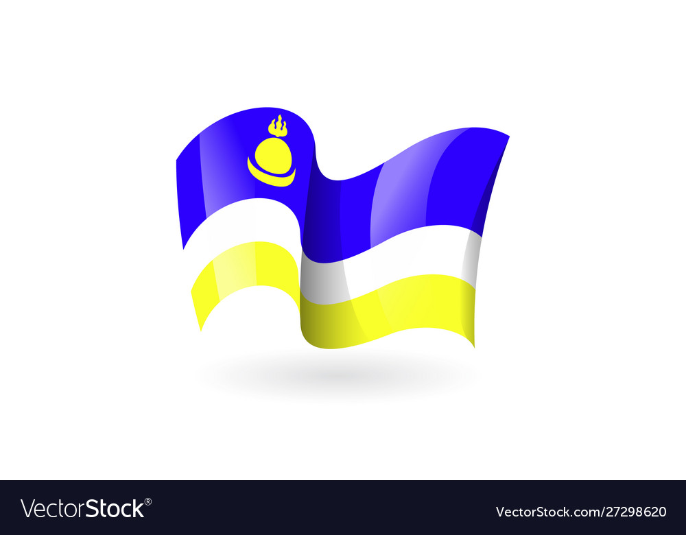 Waving flag icon national symbol fluttered Vector Image