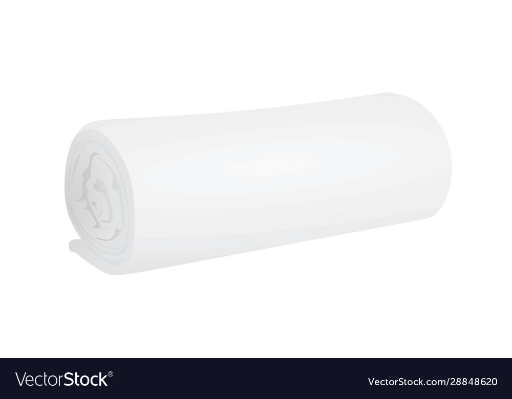 White blanket rolled