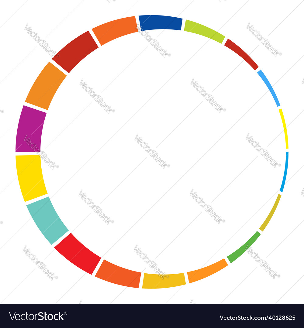 18 part section segmented circle abstract dashed vector image 18 part section segmented circle abstract dashed